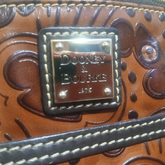 Dooney & Bourke Embossed Brown Crossbody Bag - Picture 3 of 4